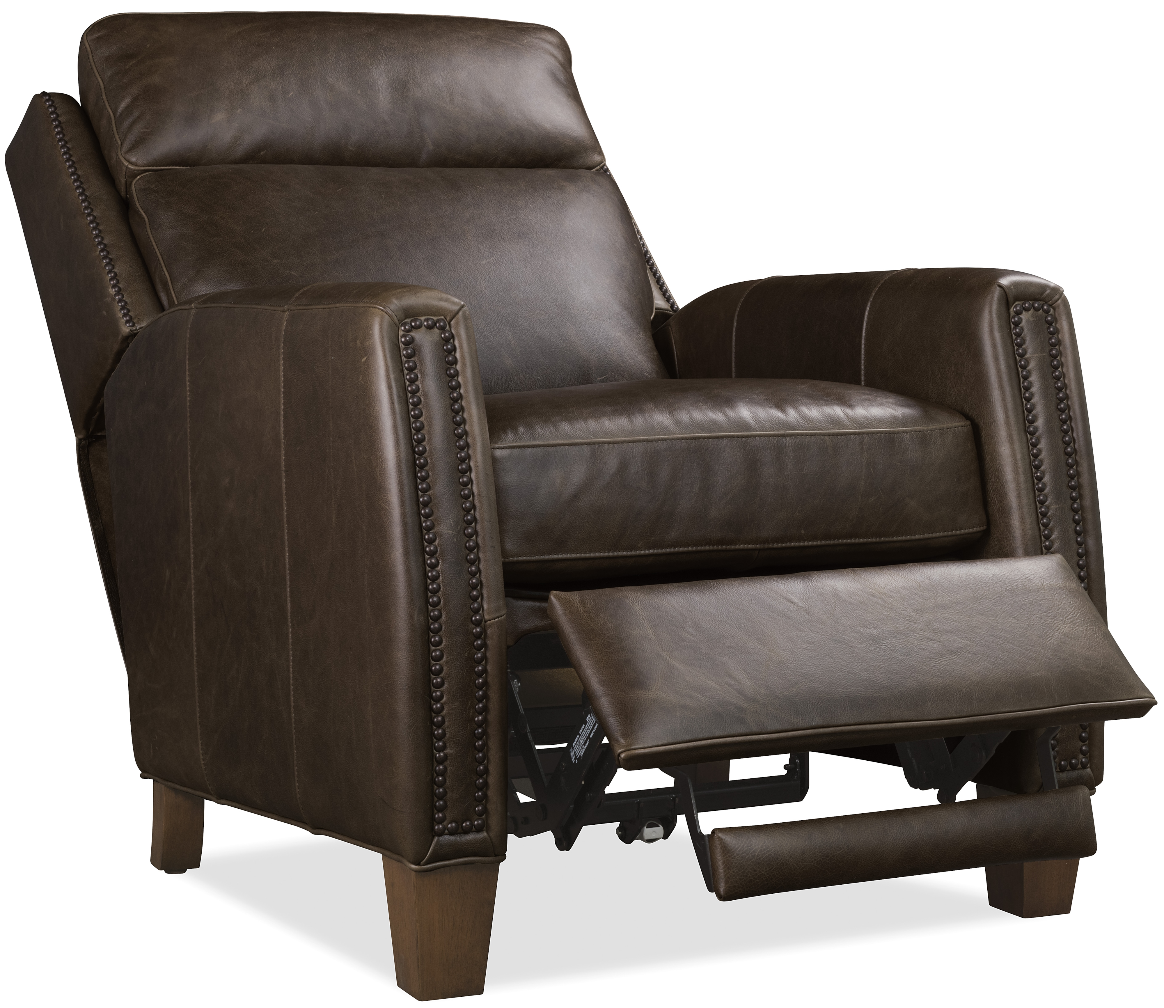 Leather Bustle-Back Power Recliner