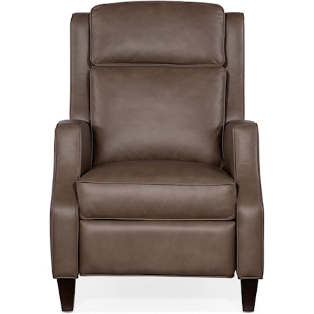Transitional Manual Push Back Recliner with Welt Trim