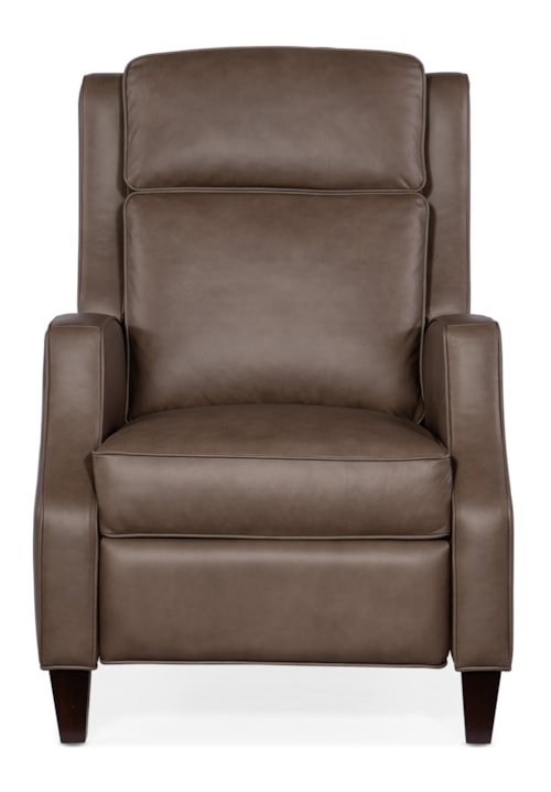 Transitional Manual Push Back Recliner with Welt Trim