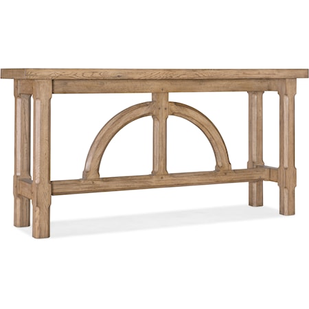 Wood Console Table with Vintage Look