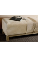 Hooker Furniture Melange Rustic Bench with Hair-on-Hide Leather Seat