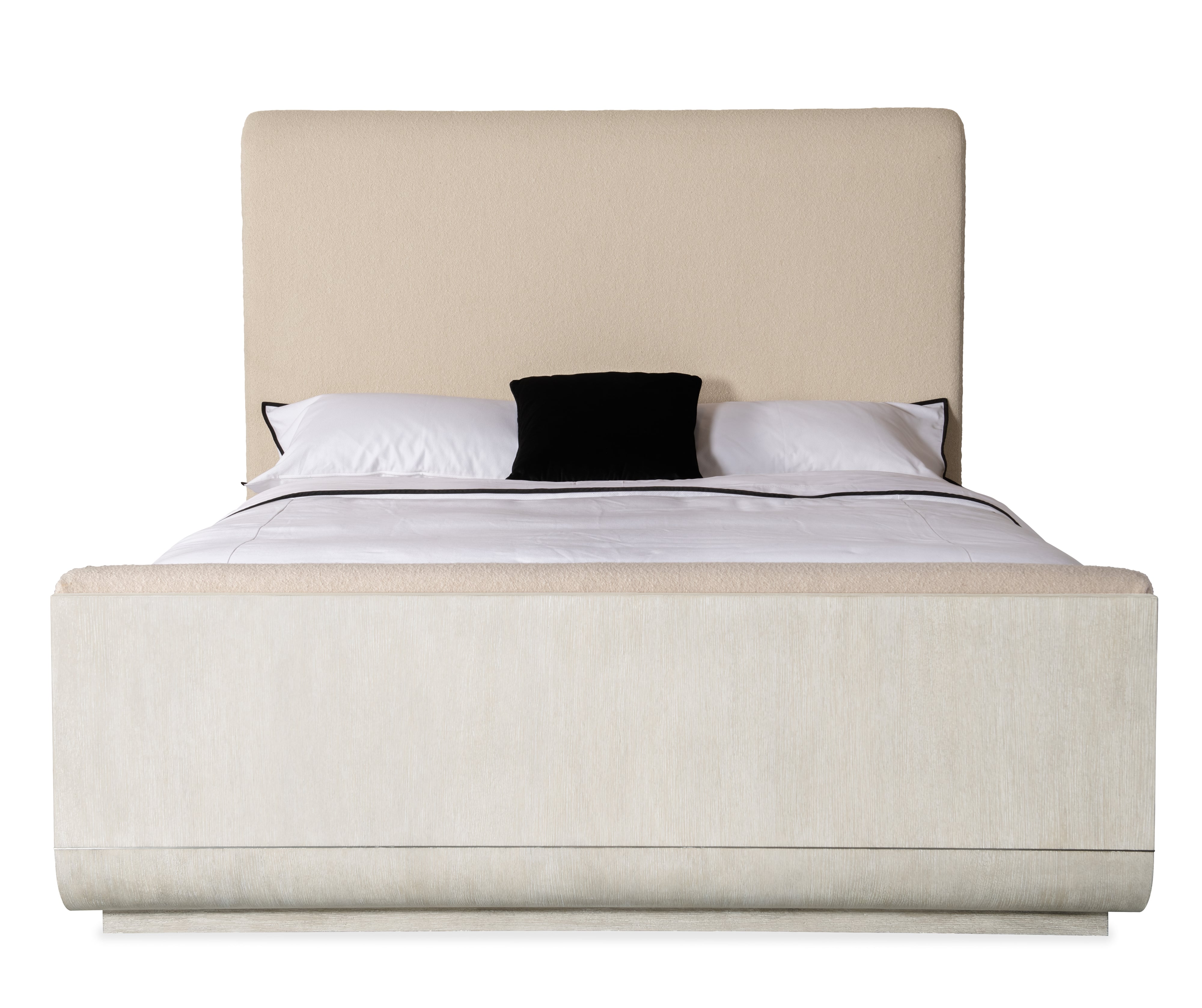 King Upholstered Panel Bed