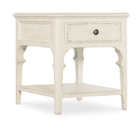 Traditional 1-Drawer End Table with Lower Shelf