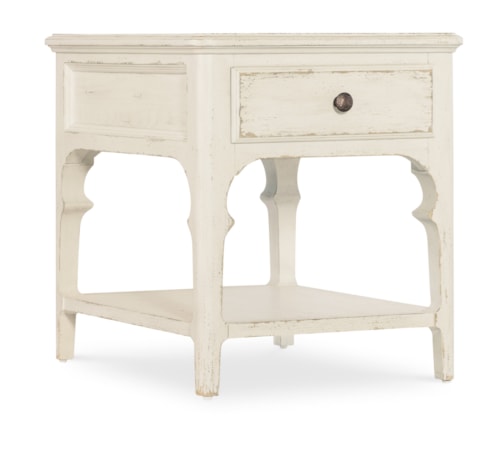 Traditional 1-Drawer End Table with Lower Shelf