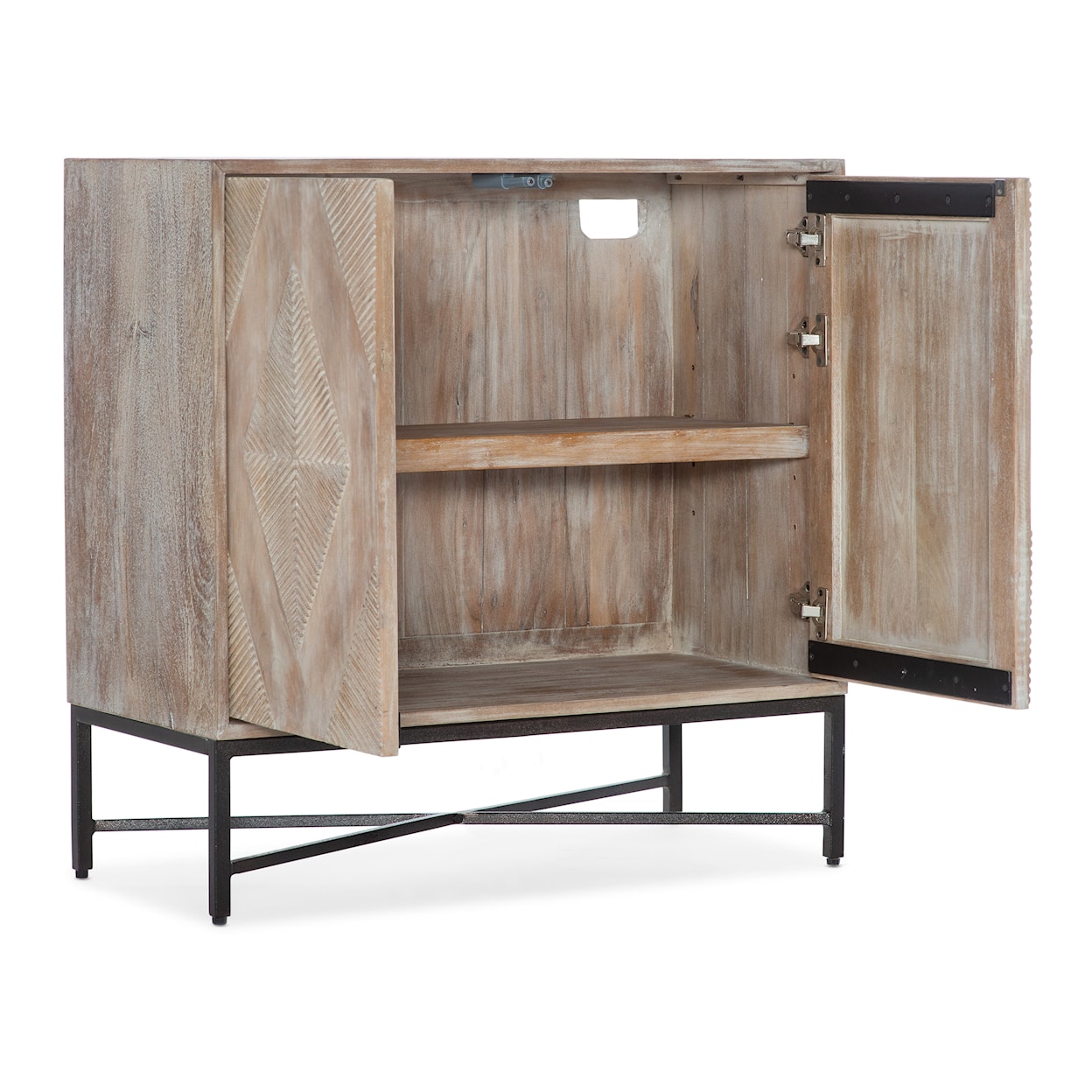 Hooker Furniture Commerce and Market 2 Door Chest with Metal Legs