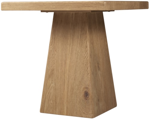 Transitional 24" Square Pedestal End Table