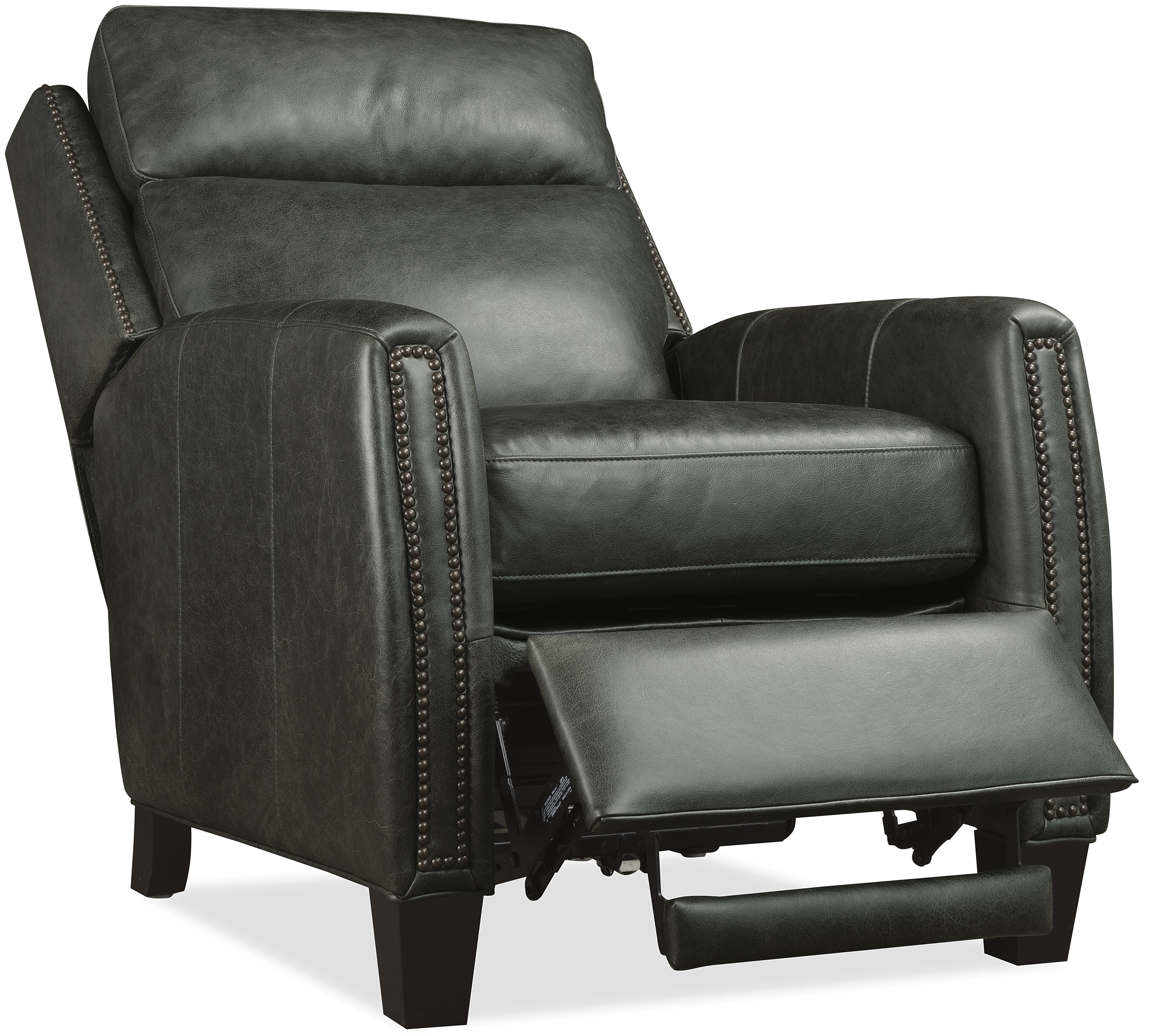 Leather Bustle-Back Power Recliner