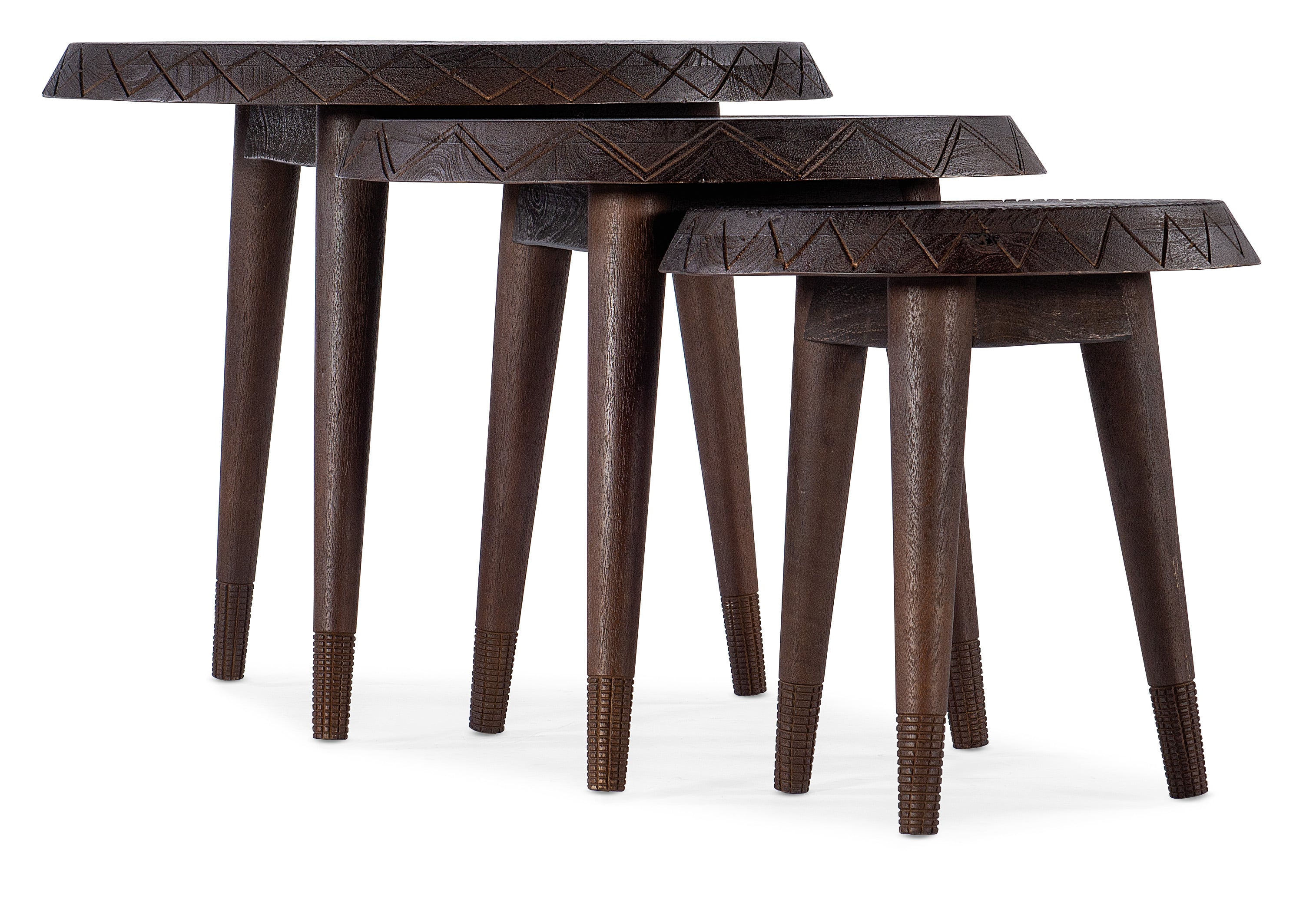 Round Wood Top Nesting Tables