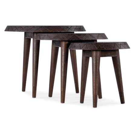 Round Wood Top Nesting Tables