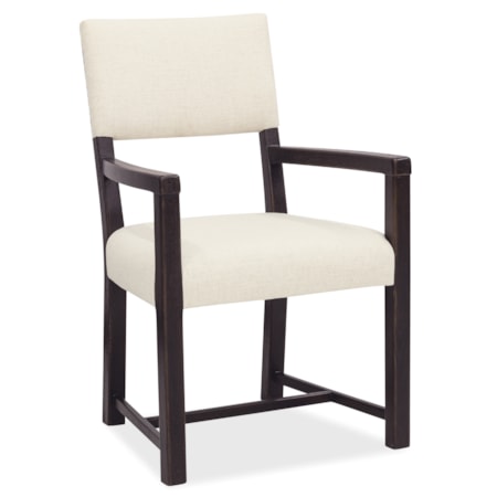 Open-Back Upholstered Dining Arm Chair