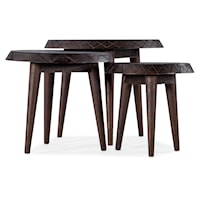 Casual Round Wood Top Nesting Tables