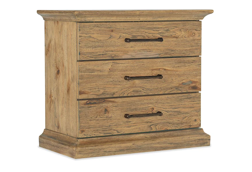Big Sky 3-Drawer Nightstand with Outlets by Hooker Furniture at Stoney Creek Furniture 