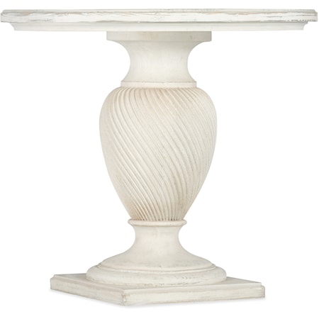 Traditional Round Wood End Table