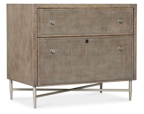 Contemporary 2-Drawer Lateral File with Lock