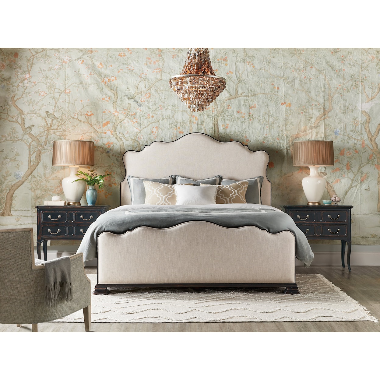 Hooker Furniture Charleston King Upholstered Bed