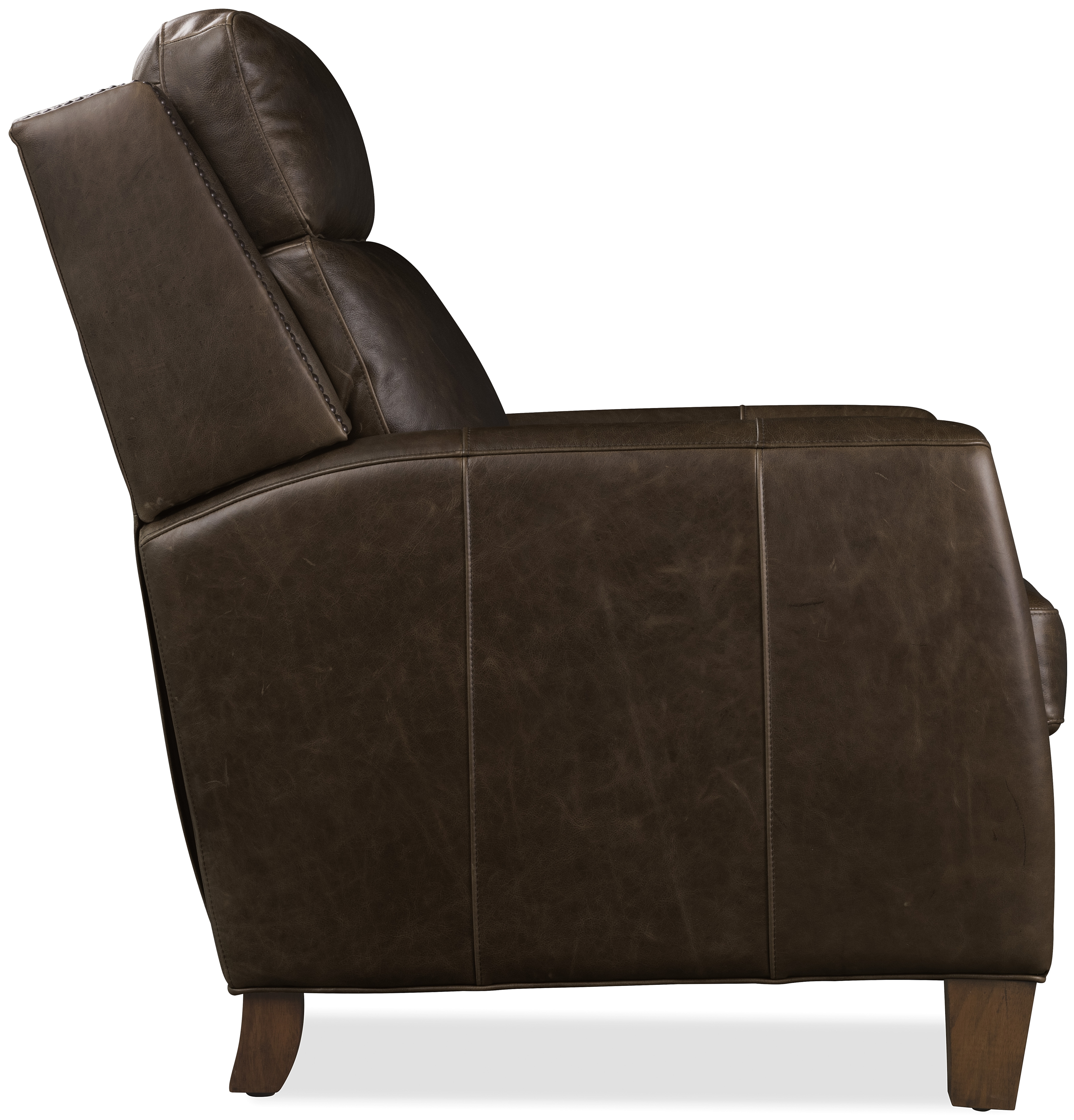 Leather Bustle-Back Power Recliner