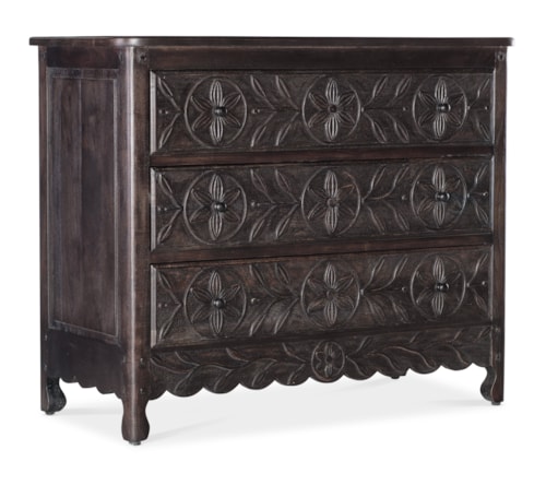 Casual 3-Drawer Chest with Self-Closing Drawer Guides