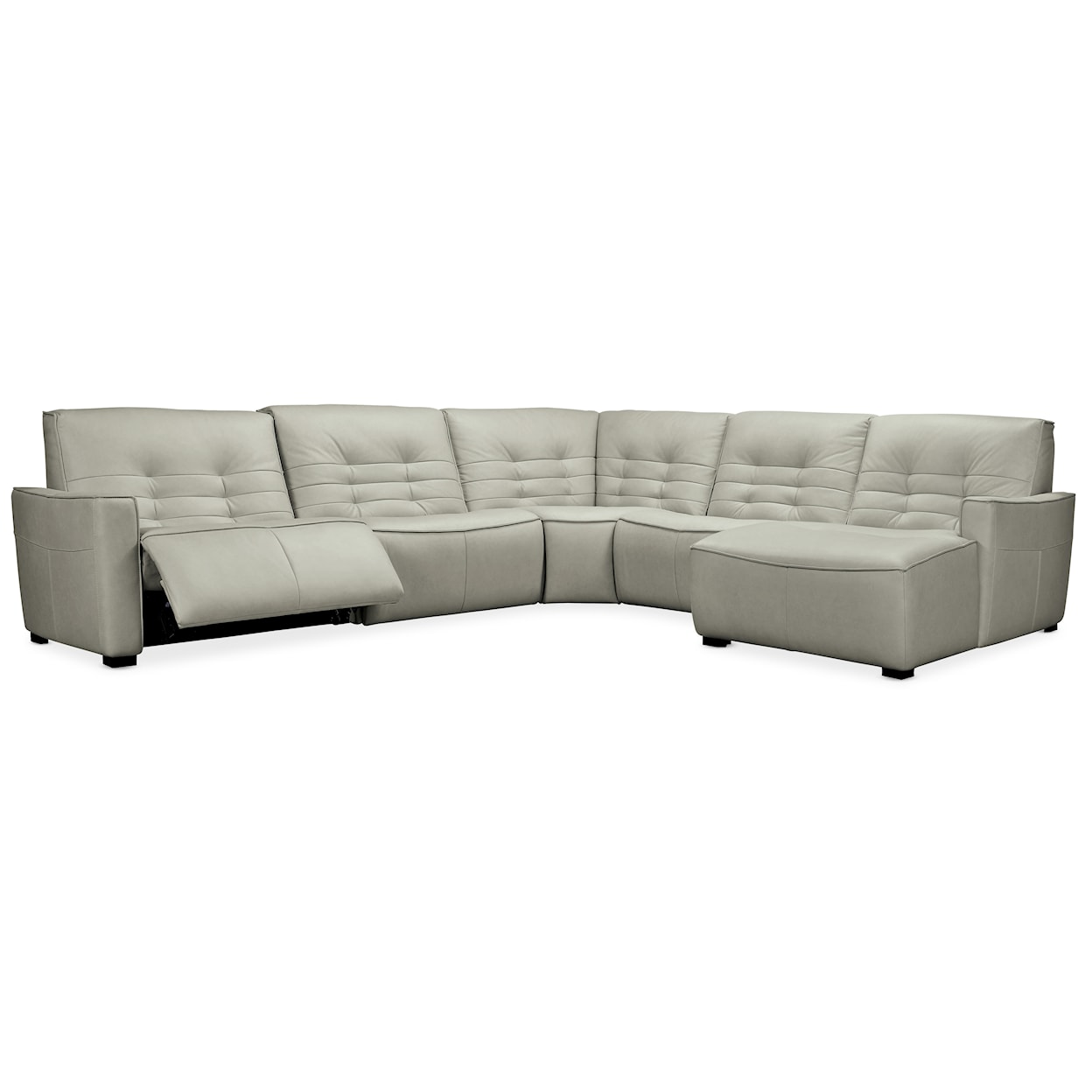 Hooker Furniture Reaux 5-Pc Power Recline Sectional with RAF Chaise