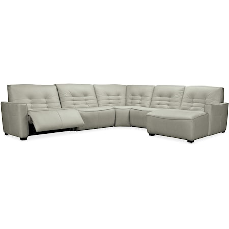 5-Pc Power Recline Sectional with RAF Chaise