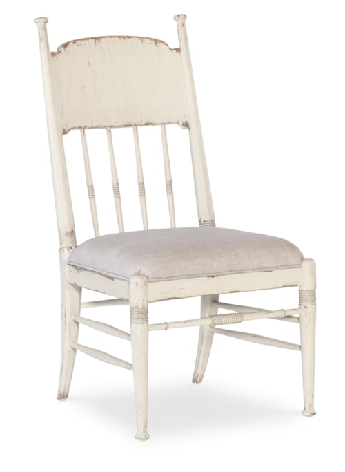 Traditional Side Dining Chair with Upholstered Seat