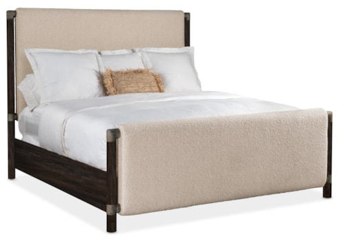 Casual Queen Upholstered Panel Bed