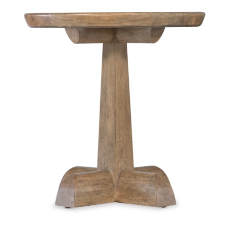 Round Pedestal End Table