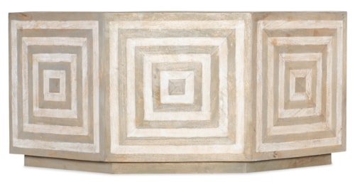 Octagon Cocktail Table with Striped Finish