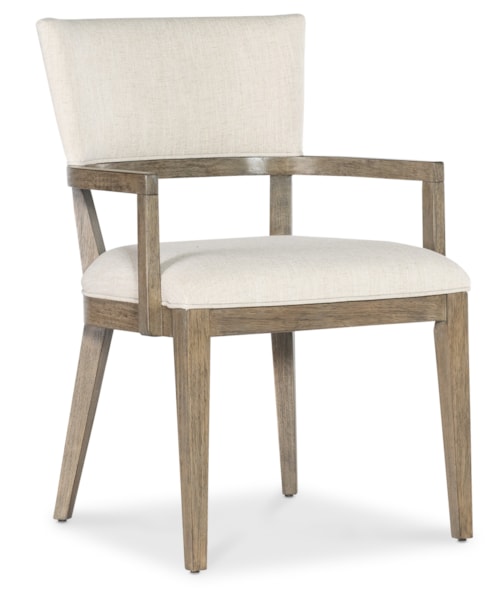 Contemporary Upholstered Dining Arm Chair