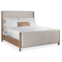 Casual Queen Upholstered Panel Bed