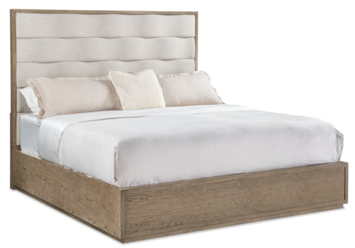 Contemporary King Upholstered Platform Bed