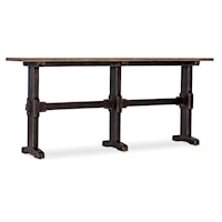 Traditional Rectangular Trestle Console Table