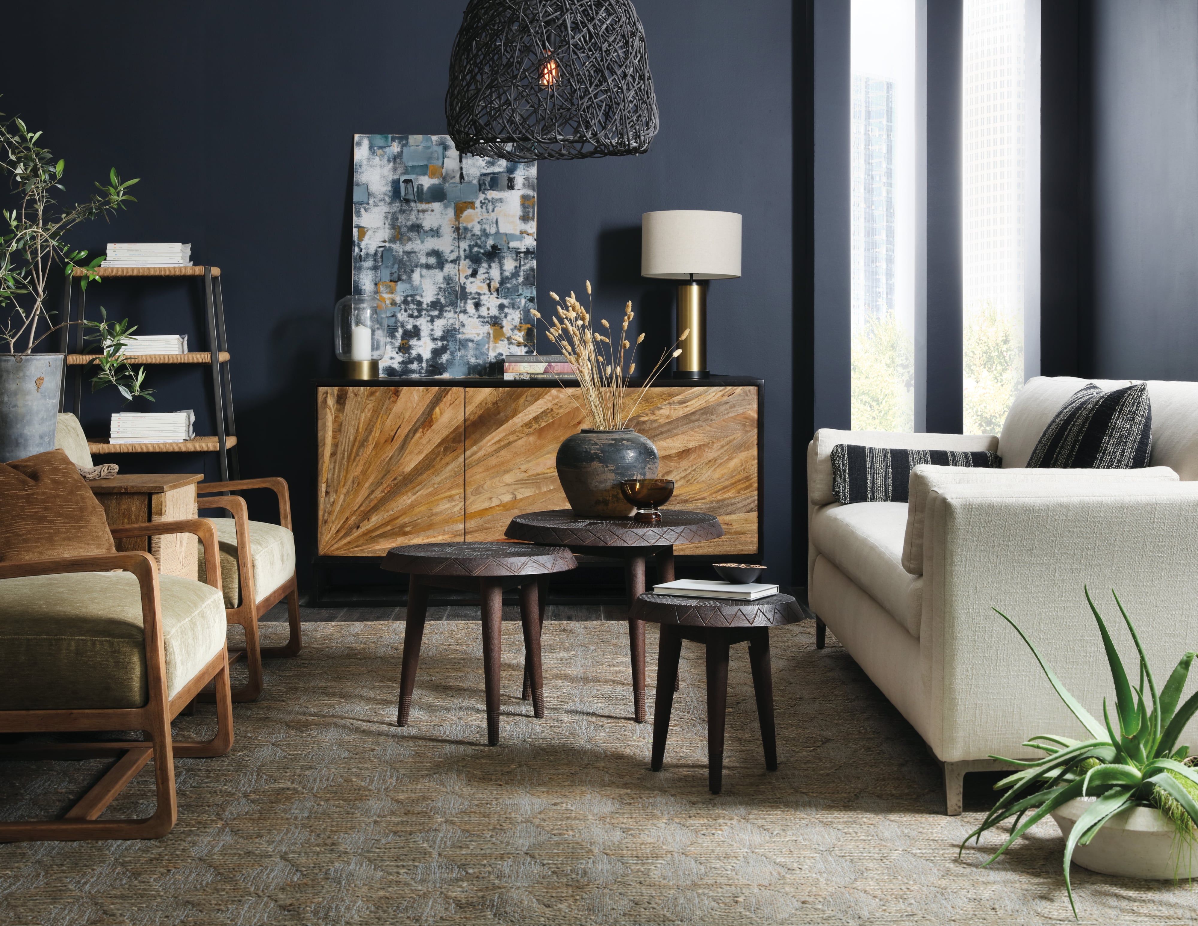 Round Wood Top Nesting Tables