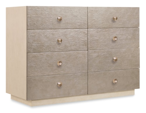 Contemporary 8-Drawer Dresser with Cedar-Lined Bottom Drawers