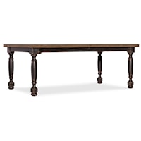 Traditional Rectangular Dining Table with 22" Leaf