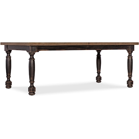 Traditional Rectangular Dining Table with 22" Leaf