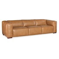 Transitional 3-Seat Sofa with Block Legs