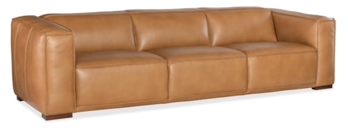 Transitional 3-Seat Sofa with Block Legs