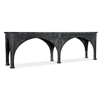 Traditional Dark Charcoal Sofa Console Table