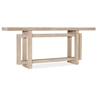Contemporary Wood Console Table with Interlocking Design
