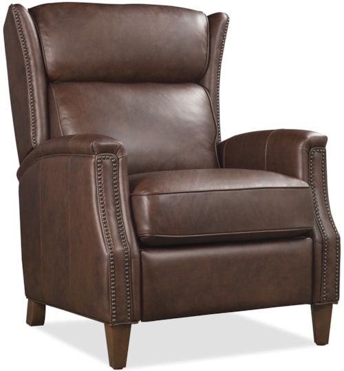 Traditional Wing-Back Power Recliner with Power Headrest
