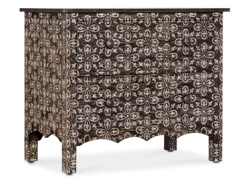 Traditional 2-Drawer Nightstand with Felt-Lined Top Drawer