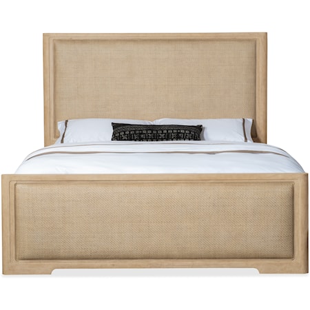 Casual California King Cane Panel Bed