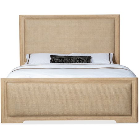 Casual King Cane Panel Bed