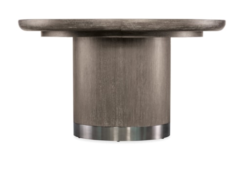 Contemporary Round Dining Table with 18" Leaf