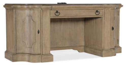 Traditional Computer Credenza with Keyboard Drawer