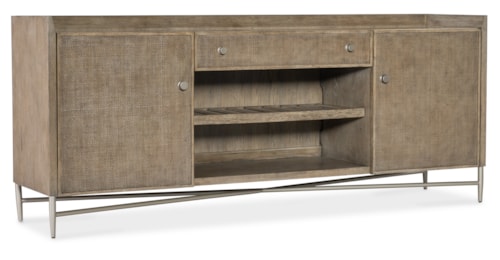 Contemporary 2-Door Credenza with Adjustable Shelves