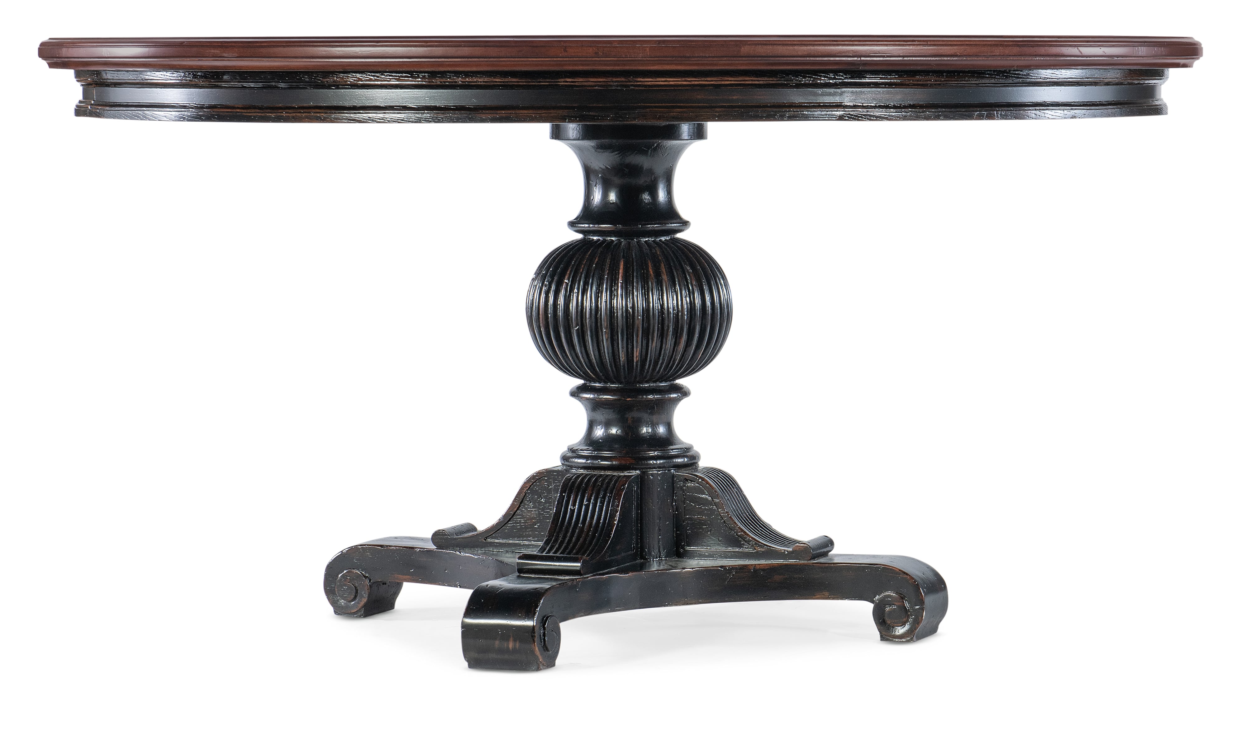 Tynecastle round store pedestal dining table