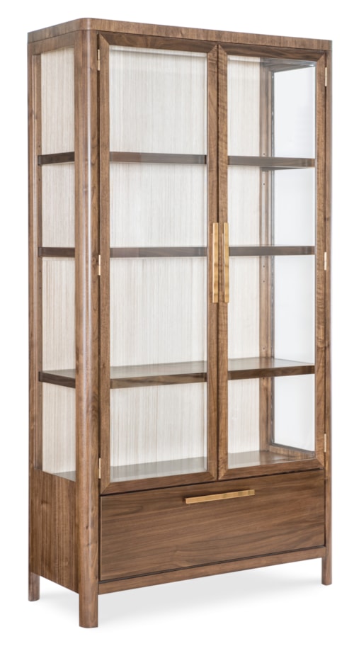 Transitional Display Cabinet with LED Lighting