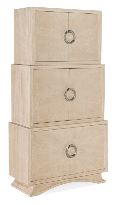 Transitional 6-Door Bar Cabinet