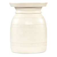 Casual Cream Round-Top Urn Spot Table
